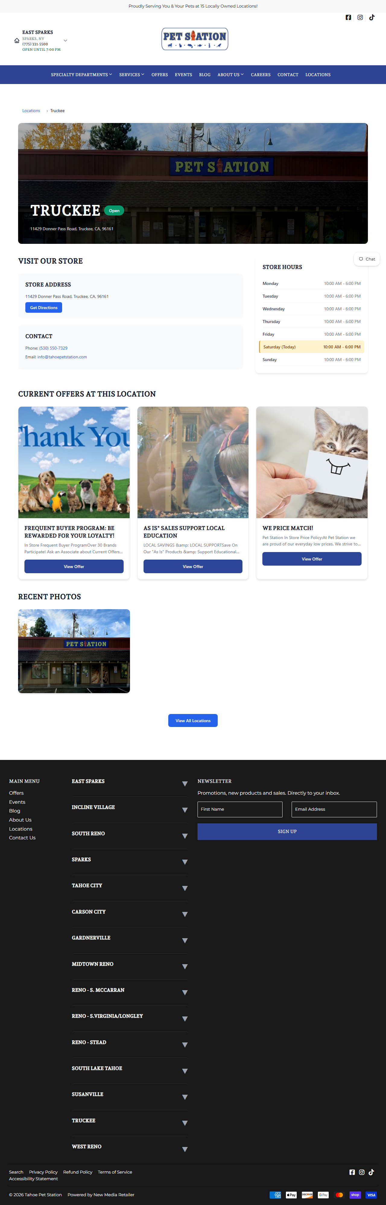 Current Truckee location page